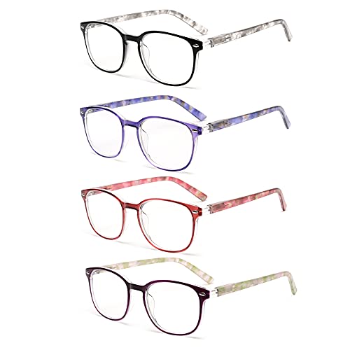 JM Gafas de Presbicia y Lectura. Cómodas y Duraderas con un Diseño Único. Para Mujer. +2.75 [Pack de 4 Colores Mixtos]