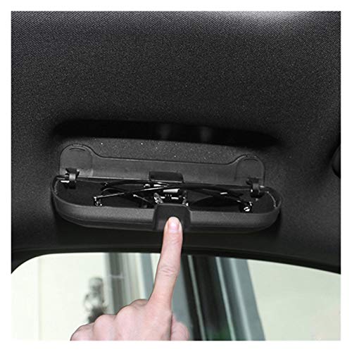 JYXZQZZ ZQZHEN Gafas de Coches Gafas de Sol Sun Clase Holder Case Caja de Almacenamiento Fit For-Porsche Macan 2015-2019 (Color Name : Black)