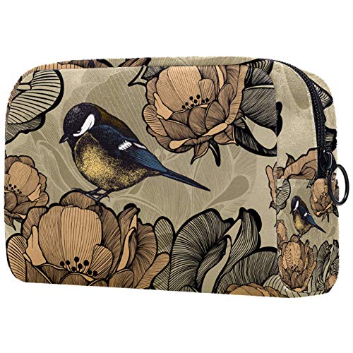 KAMEARI Bolsa de cosméticos Magpie On The Flower Organizador de bolsas de cosméticos multifuncionales