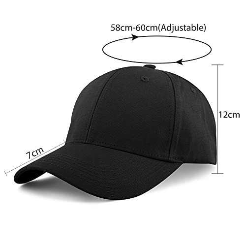 KELOYI Gorra De Hombre Mujer Béisbol Verano Cap Negra Ajustable Algodón Running Hats Baratas Polo