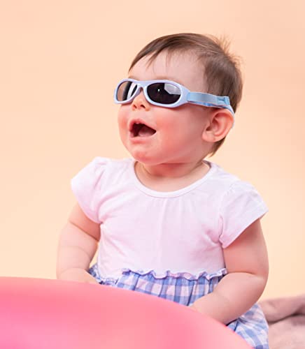 Kiddus Gafas de sol Baby para bebés, NIÑOS Y NIÑAS, desde 0 meses a 2 años, 100% protección UV, MUY CÓMODAS gracias a la SUAVE banda ajustable, el regalo ideal para recién nacidos.