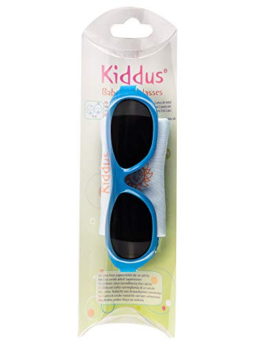 Kiddus Gafas de sol Baby para bebés, NIÑOS Y NIÑAS, desde 0 meses a 2 años, 100% protección UV, MUY CÓMODAS gracias a la SUAVE banda ajustable, el regalo ideal para recién nacidos.