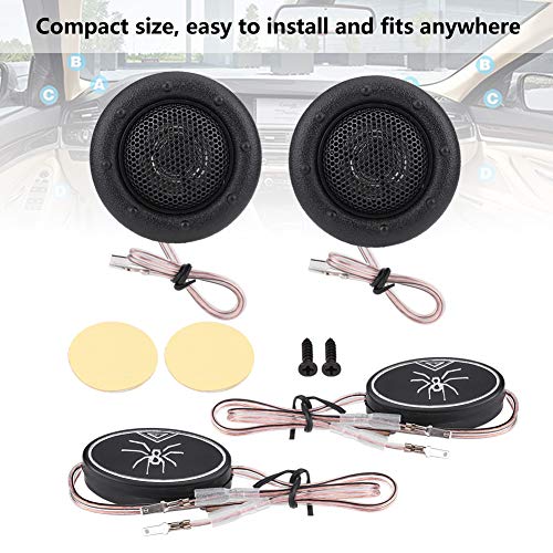 KIMISS Dome Tweeter para Coche, 1 par de 12V 150W Mini Coche Super Power Loud Dome Altavoz de Audio Tweeter Altavoz Bocina