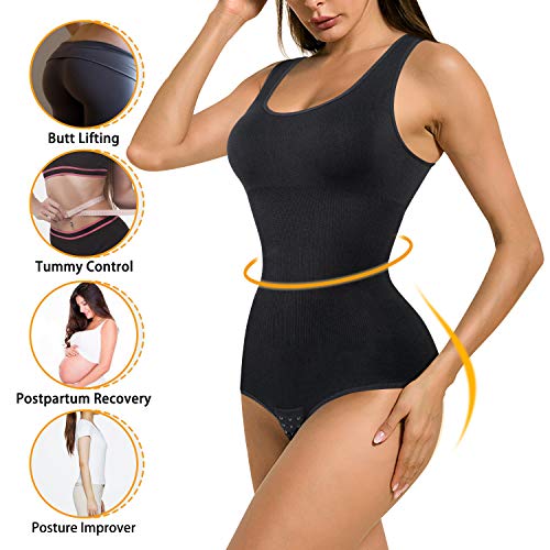 KUMAYES Bodies Moldeadores para Mujer Fajas Reductoras Control de Abdomen Shapewear Reductor Cintura Modelador de Cuerpo Completo