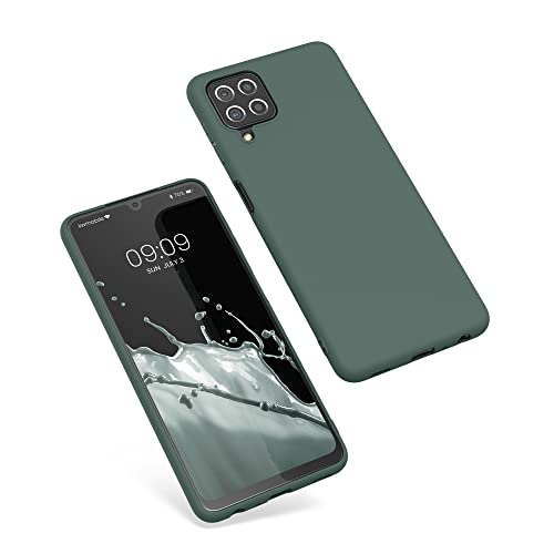 kwmobile Carcasa para Samsung Galaxy A22 4G - Funda para móvil en TPU Silicona - Protector Trasero en Verde Musgo