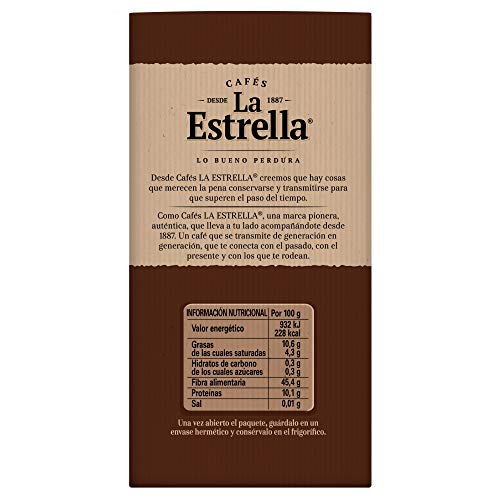 LA ESTRELLA Café Tostado Molido Mezcla 50/50 250g - 8 Paquetes