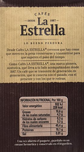 LA ESTRELLA Café Tostado Molido Mezcla 50/50 250g - 8 Paquetes