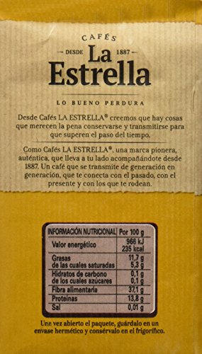 LA ESTRELLA Café Tostado Molido Natural 250g - 8 Paquetes