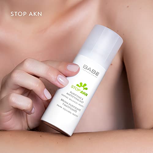 Laboratorios Babé Laboratorios Babe - Bruma Purificante y Matificante | Stop AKN | Solución facial anti-acne en formato bruma | Reduce imperfecciones | 75ml 75 ml