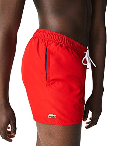 Lacoste MH6270 Pantalones Cortos, Rouge/Marine, L para Hombre