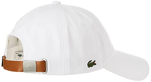 Lacoste RK4709 Gorra, Blanc, Talla única para Hombre