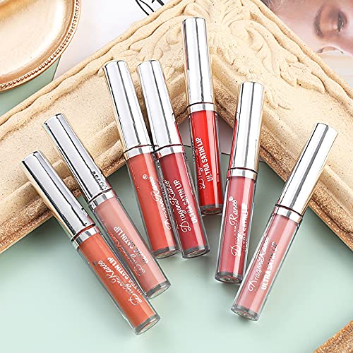 Lápiz Labial Brillante Nutre los Labios en Invierno, Pintalabios Permanente Mate para Mujer Maquillaje de Belleza Hidratante de Larga Duración Portátil