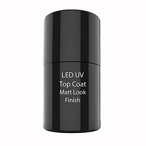 LED/UV Top Coat Matt Look Finish 5 ml - Twin Coat - UV Gel Lack - Capa superior LED/UV Acabado mate Acabado 5 ml - Capa doble - Barniz de gel UV