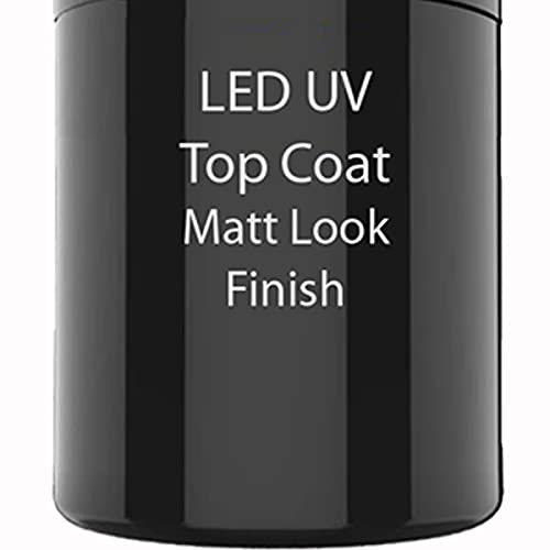 LED/UV Top Coat Matt Look Finish 5 ml - Twin Coat - UV Gel Lack - Capa superior LED/UV Acabado mate Acabado 5 ml - Capa doble - Barniz de gel UV