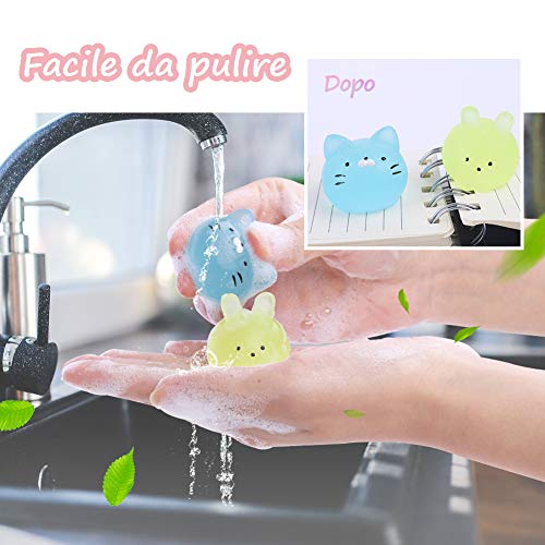 LEEHUR Squishies - Minijuguetes Blandos Mixtos, Suaves y esponjosos para apretar, con Forma de Animales, no tóxicos, Divertidos para aliviar el estrés (Fluorescentes 20 Pcs)