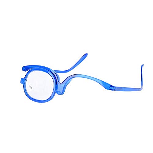 Lentes individuales Magnificar Gafas de maquillaje para ojos Gafas de maquillaje giratorias giratorias para mujeres Maquillaje(200-Azul)