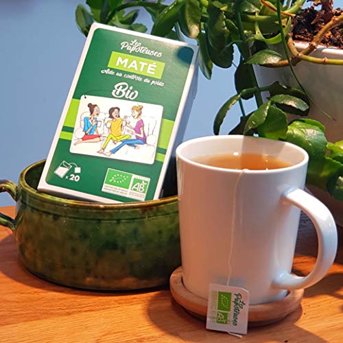 LES PAPOTEUSES | Infusiones mate bio | 60 bolsitas | Cajas para infusiones de 3 confecciones de 20 bolsitas | Certificado orgánico