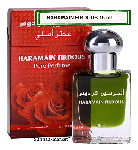 Limited edition *Firdous* non alcoholic 15ml perfume/attar for men with sandalwood, Musk, Moss and Lilly of the Valley by Al Haramain