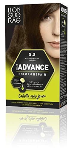 Llongueras Advance Tinte de Cabello Permanente Tono #5.3 Castaño Claro Dorado