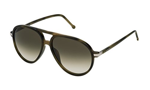 Loewe SLW972M56092I Gafas de Sol, Shiny Green Havana, 56 para Mujer