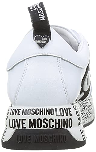 Love Moschino, Scarpe Da Donna, Pre Collezione Autunno Inverno 2021, Zapatillas Mujer, Color Blanco, 39 EU