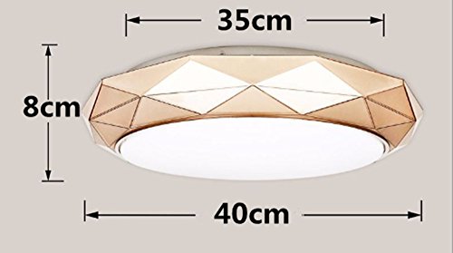 Luces de Techo Modernas Simplificadas LED Lamparas de Techo Iluminación Interior Económica de Energía de Techo 24W Cold White Marrón