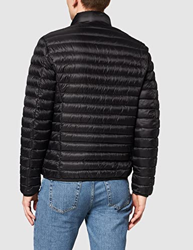 Marc O'Polo 70112 Ligera para Hombre con Cuello Alto, Superficie Ligeramente Brillante, Chaqueta Acolchada Cremallera Frontal, Negro (Black 990), Extra-Small