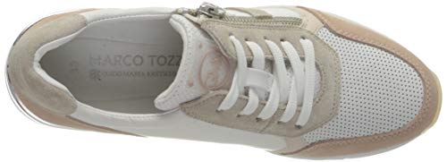 MARCO TOZZI by Guido Maria Kretschmer 2-2-83701-26-Zapatillas de Ante, Zapatillas Mujer, Color Blanco, 40 EU