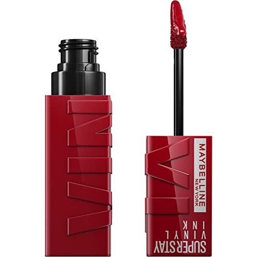 Maybelline Pintalabios, Efecto Vinilo de Larga Duración, Superstay Vinyl Ink, 16h de Color y Brillo, Vinilo Fijo, Tinta Líquida que no Transfiere ni Mancha, Tono 10 Lippy