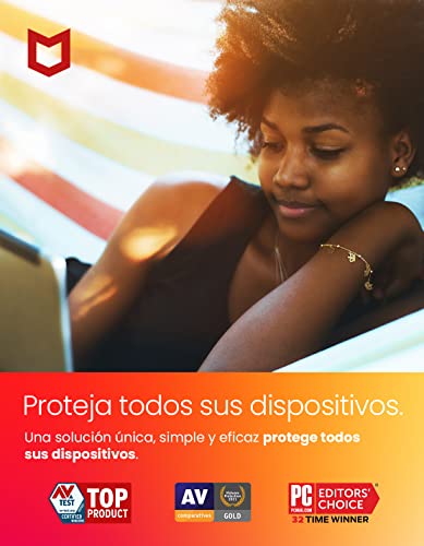 McAfee Total Protection 2022 | 3 dispositivos | 1 año | Antivirus, seguridad en Internet, administrador de contraseñas, VPN, protección de la identidad | PC/Mac/Android/iOS | Por correo postal