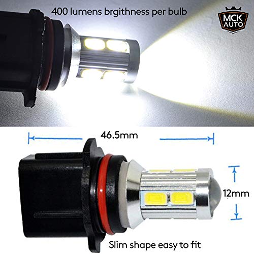 MCK Auto - Reemplazo para P13W LED CanBus Juego de bombillas blancas muy claras y sin erros ASX Outlander Mirage