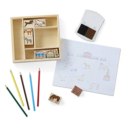 Melissa & Doug Sellos de Madera con Diseños de Caballos, Horses (12410)