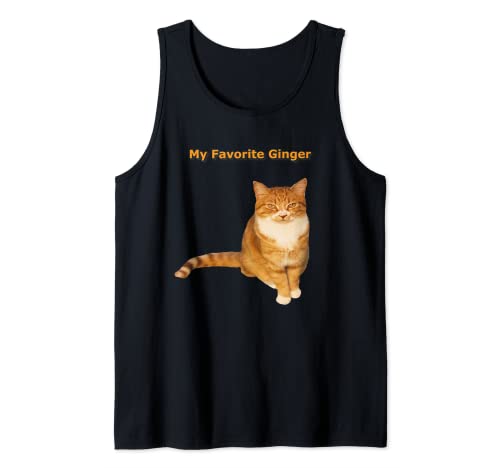 Mi favorito Ginger Orange Tabby Cat Lover Camiseta sin Mangas