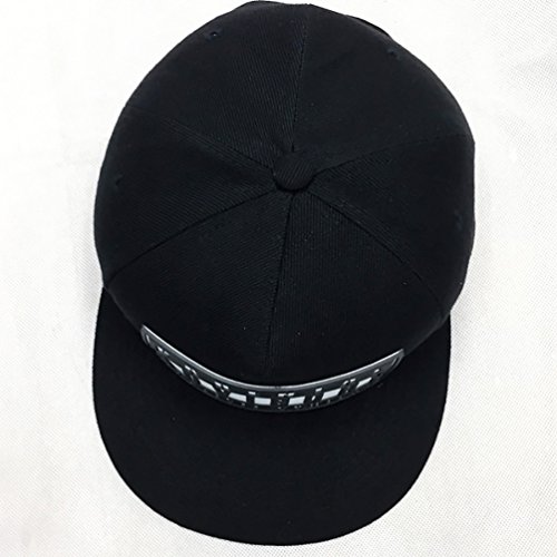 MissFox Sombrero Plano De Béisbol Accesorios para Parejas Hip Hop Snapback Negro Blanco