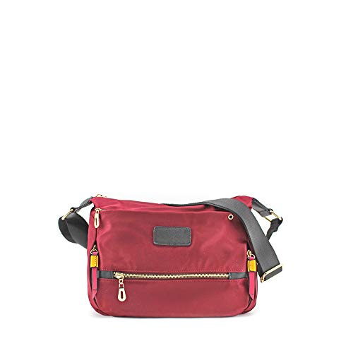 MODELISA - Bolso Bandolera Con Cremallera Estampado Para Mujer (Rojo)