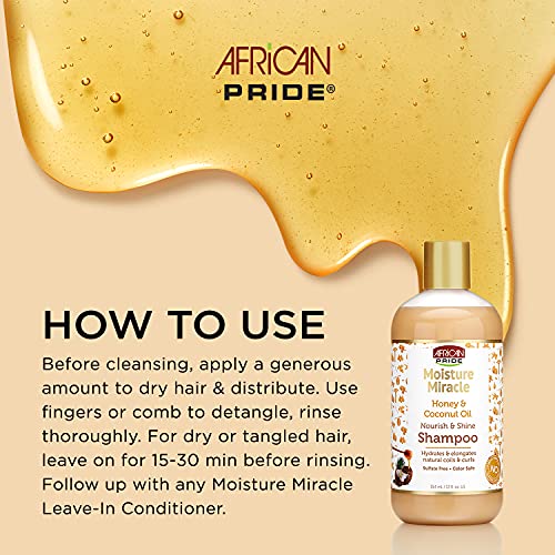 Moisture Miracle Shampoo Honey, Coconut, Shine 354ml