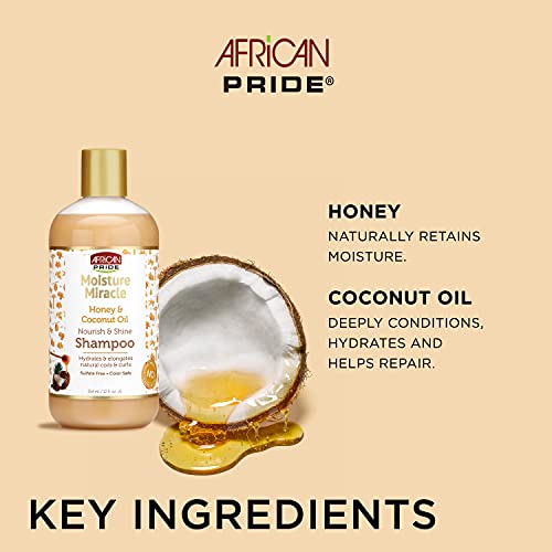 Moisture Miracle Shampoo Honey, Coconut, Shine 354ml