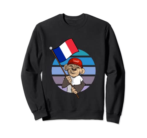 monkä Francia Abanico - Mono Bandera francesa Sudadera