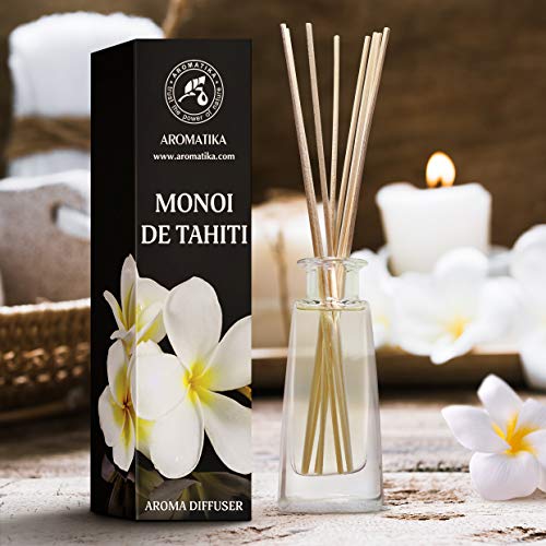 Monoi de Tahiti Aroma Difusor 100ml - Difusor de Caña - Room Fragrance - Home Fragrance - Ambientador - Monoi de Tahiti Aroma Difusor - Idea de Regalo - Tiare Aroma