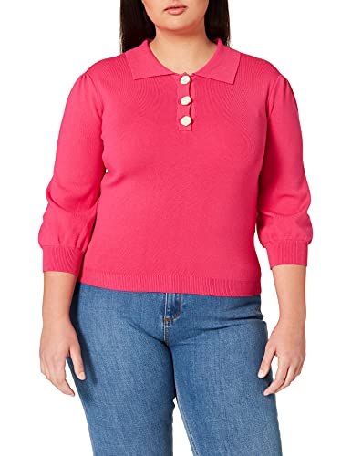 Morgan Pull Col Polo MAGON Suéter, Bonbon, TM para Mujer