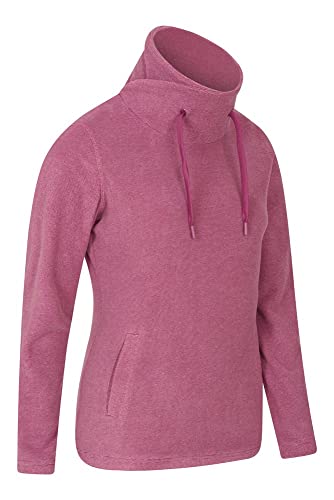 Mountain Warehouse Forro Polar Hebridean con Cuello carenado para Mujer - Transpirable, antipilling, Interior Peinado y Bolsillos Frontales - para Primavera y Viajes, Invierno Burdeos 36