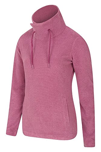 Mountain Warehouse Forro Polar Hebridean con Cuello carenado para Mujer - Transpirable, antipilling, Interior Peinado y Bolsillos Frontales - para Primavera y Viajes, Invierno Burdeos 36