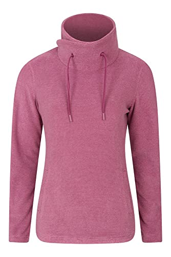 Mountain Warehouse Forro Polar Hebridean con Cuello carenado para Mujer - Transpirable, antipilling, Interior Peinado y Bolsillos Frontales - para Primavera y Viajes, Invierno Burdeos 36