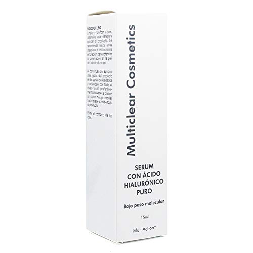 Multiclear Cosmetics - MULTICLEAR SERUM CON ÁCIDO HIALURÓNICO 15ml - Efecto reafirmante que rellena las arrugas desde el interior - Con ingredientes naturales y 100% vegano