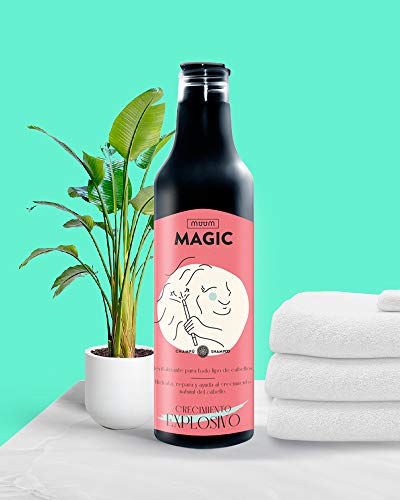 muum - Champú Magic Crecimiento Explosivo. Con Biotina, hidrata, suaviza repara y ayuda al crecimiento natural del cabello - 500 ml.