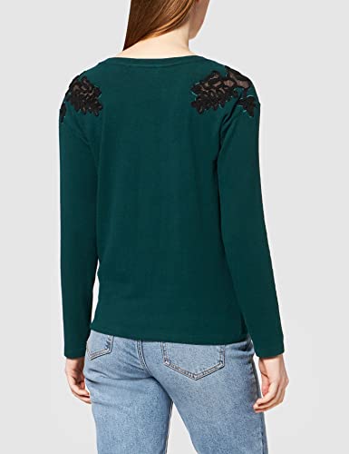 Naf Naf Ravie Ml Camiseta, Verde Oscuro, M para Mujer