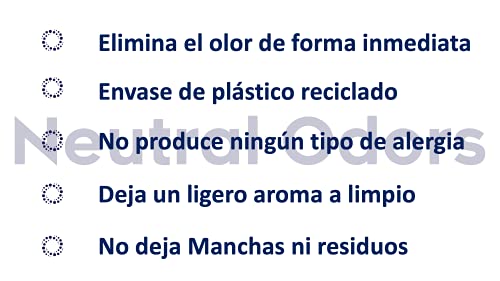 NEUTRAL ODORS - Eliminador de Olores de Mascotas (suelos, alfombras, cajas de arena, etc.) - 750ml