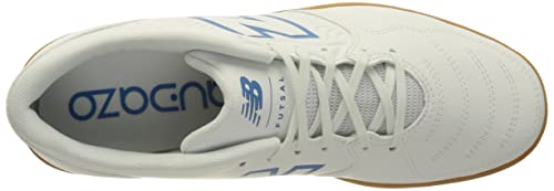 New Balance Audazo v5+ Control IN Niño, Zapatilla de fútbol Sala, White-Helium, Talla 4 US (36 EU)