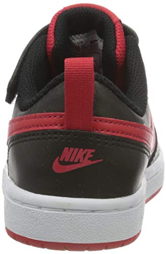 Nike Court Borough Low 2 (PSV), Sneaker, Black/University Red-White, 29.5 EU