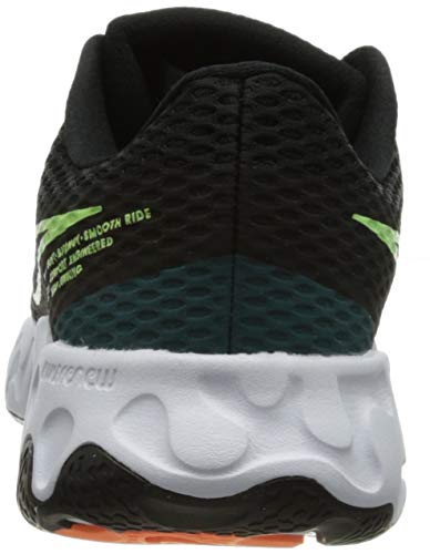 Nike Renew Ride 2, Zapatillas para Correr Hombre, Black Lime Glow Dk Teal Green White Atomic Orange, 45 EU